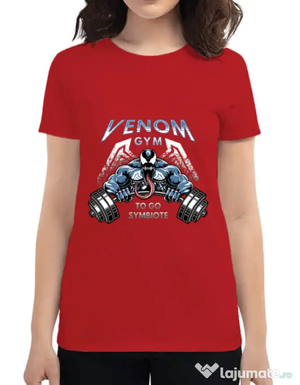 Tricou ADLER dama Venom gym Rosu