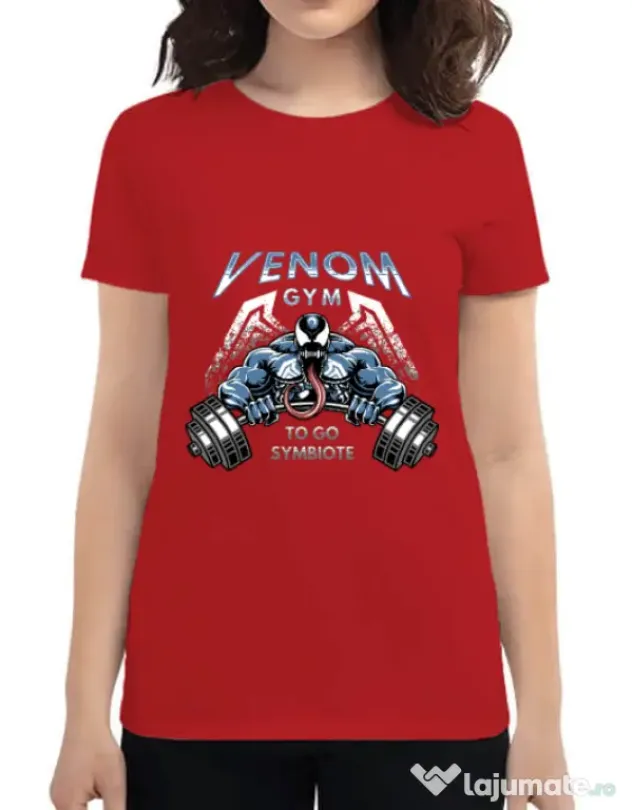 Tricou ADLER dama Venom gym Rosu