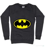 Bluza ADLER dama Six pack Batman Negru melanj 