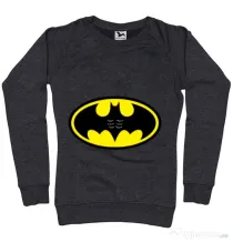 Bluza ADLER dama Six pack Batman Negru melanj