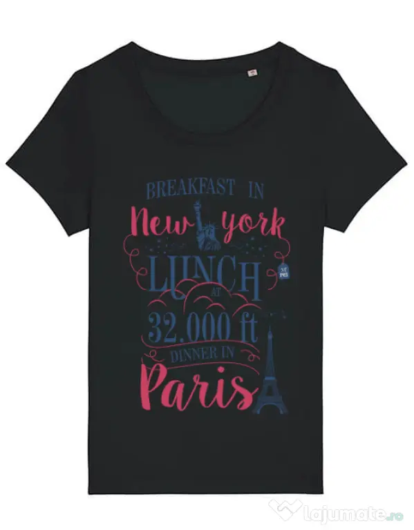 Tricou STANLEY STELLA dama Breakfast in New York Negru