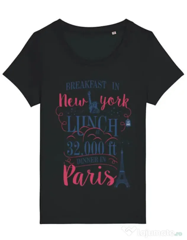Tricou STANLEY STELLA dama Breakfast in New York Negru