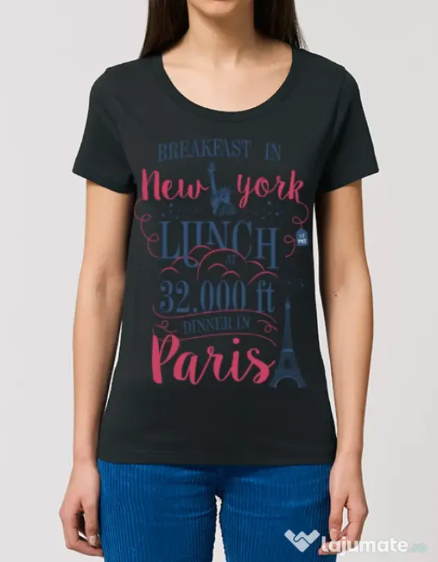 Tricou STANLEY STELLA dama Breakfast in New York Negru
