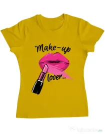 Tricou ADLER dama Make up lover Galben