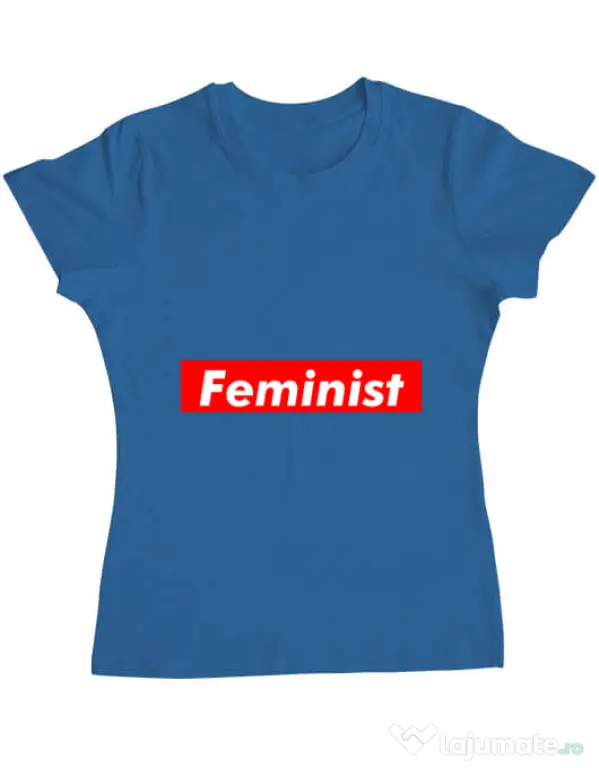 Tricou ADLER dama Feminist Albastru azuriu