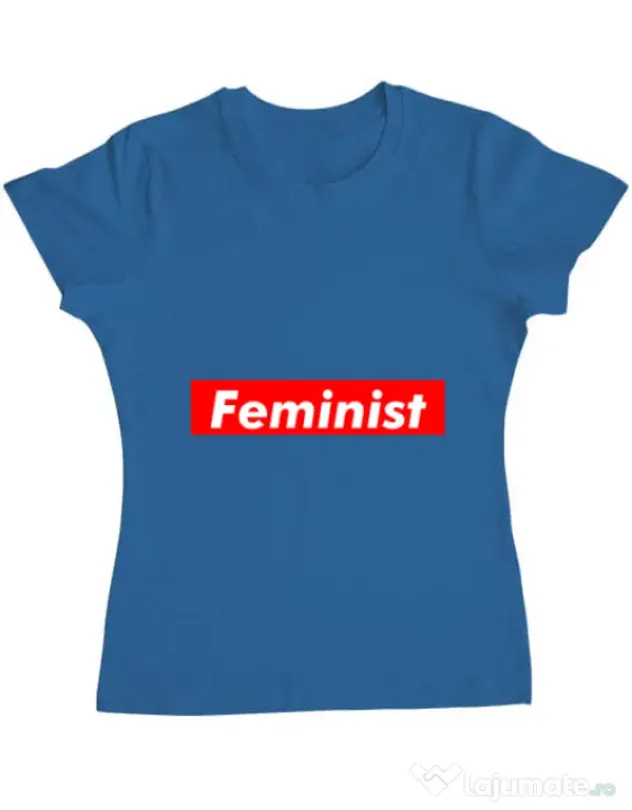 Tricou ADLER dama Feminist Albastru azuriu