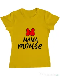 Tricou ADLER dama Mama mouse Galben