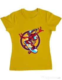 Tricou ADLER dama Cali skate Galben