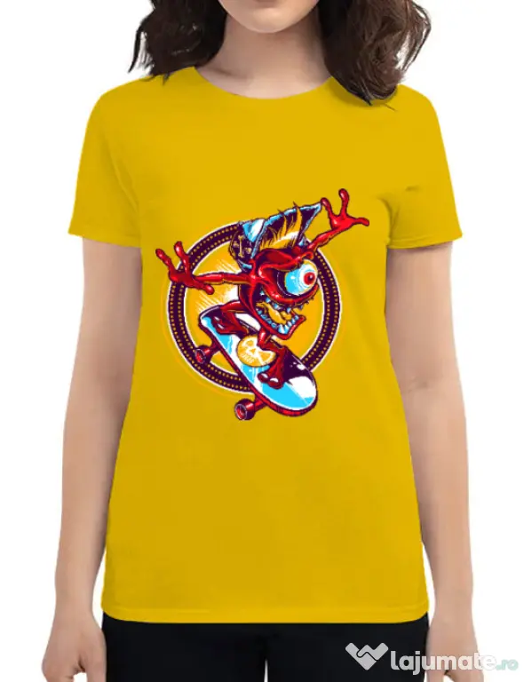 Tricou ADLER dama Cali skate Galben