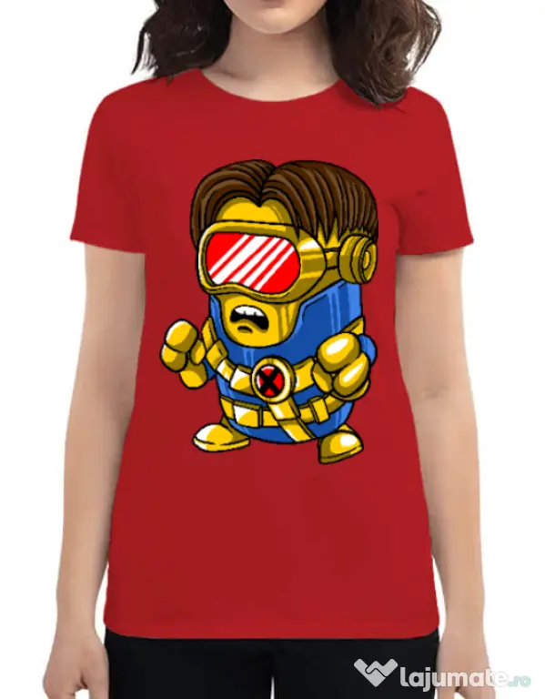 Tricou ADLER dama Cyclops minion Rosu