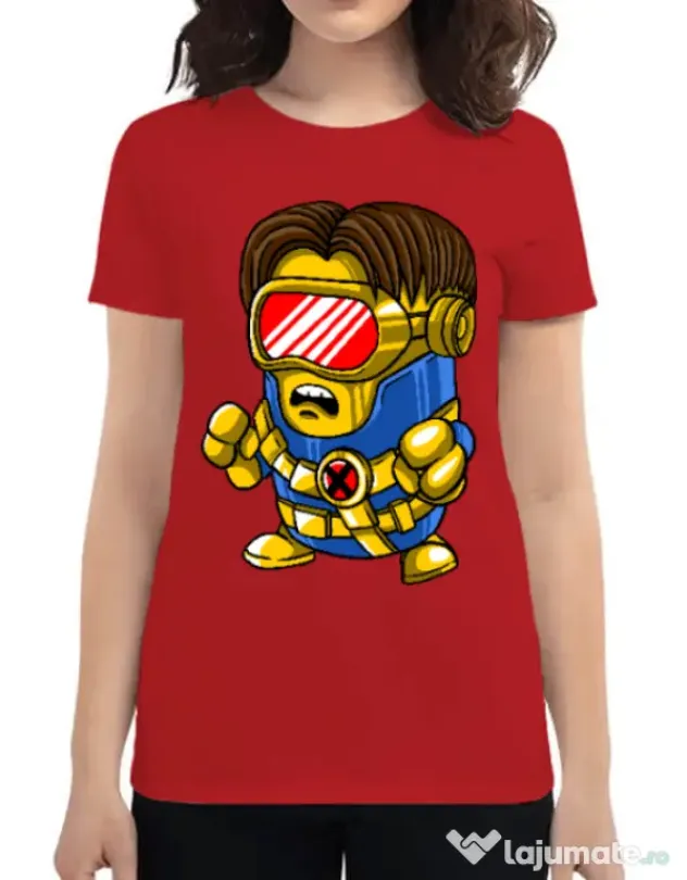 Tricou ADLER dama Cyclops minion Rosu