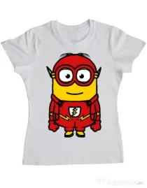 Tricou ADLER dama Minion flash Alb