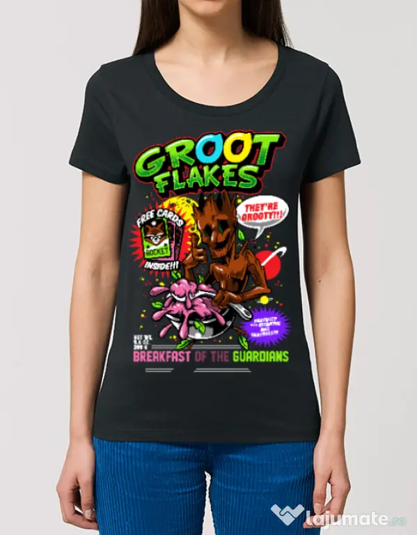 Tricou STANLEY STELLA dama Groot flakes Negru