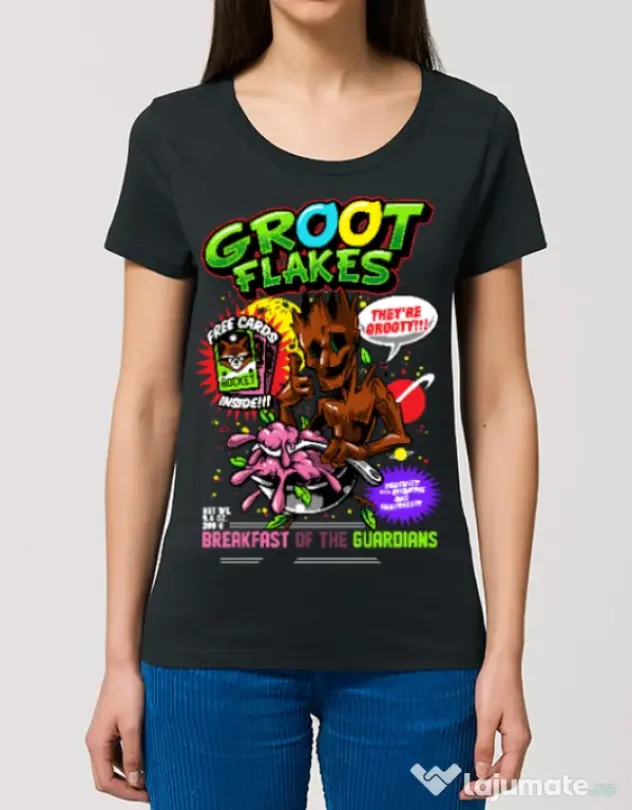 Tricou STANLEY STELLA dama Groot flakes Negru