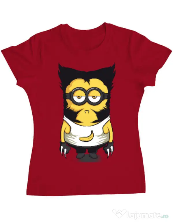 Tricou ADLER dama Wolve minion Rosu