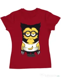 Tricou ADLER dama Wolve minion Rosu