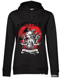 Hoodie dama cu gluga Mother of dragons Negru