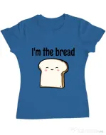 Tricou ADLER dama I am the bread Albastru azuriu