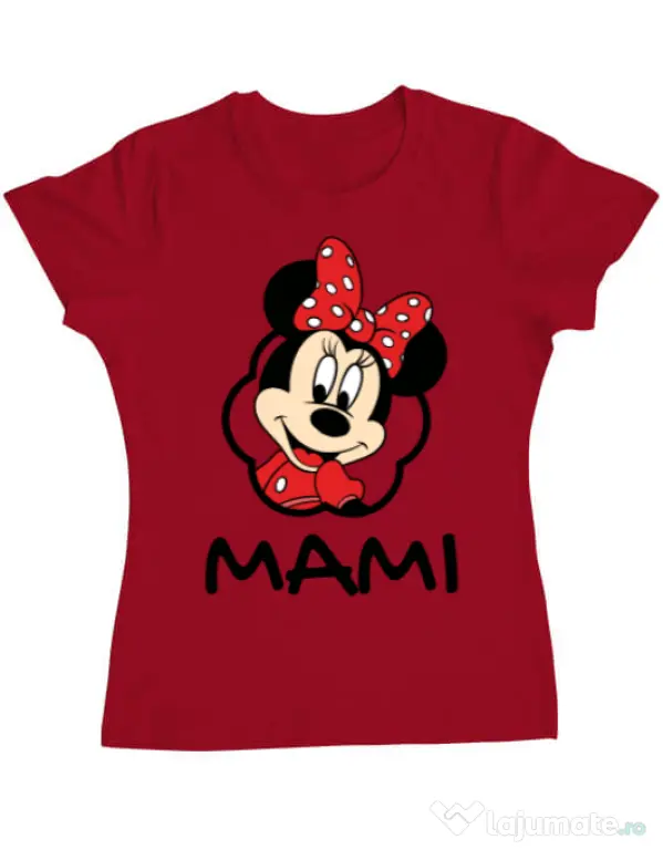 Tricou ADLER dama Mouse mommy Rosu