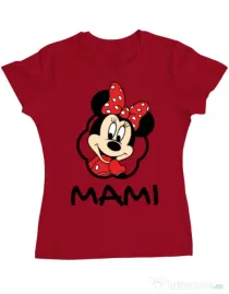 Tricou ADLER dama Mouse mommy Rosu