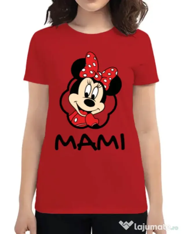 Tricou ADLER dama Mouse mommy Rosu