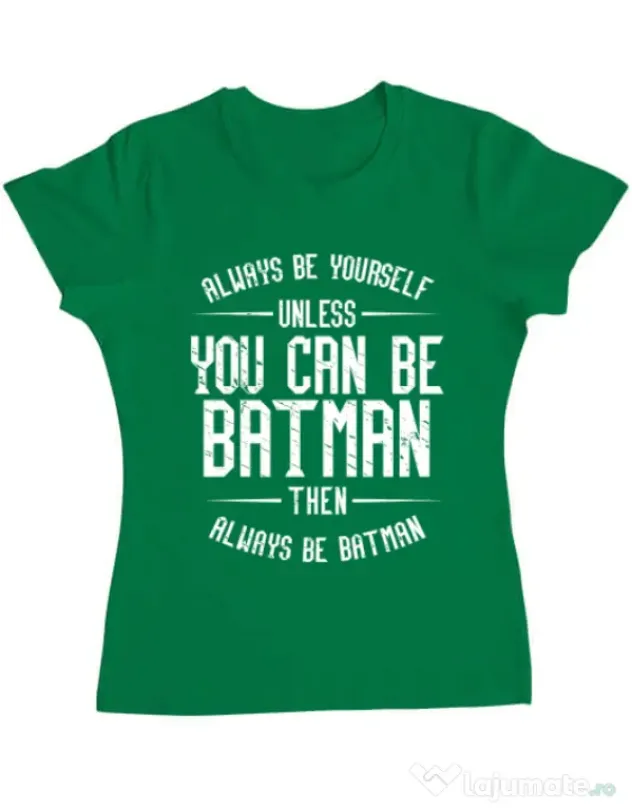 Tricou ADLER dama Always be batman Verde mediu