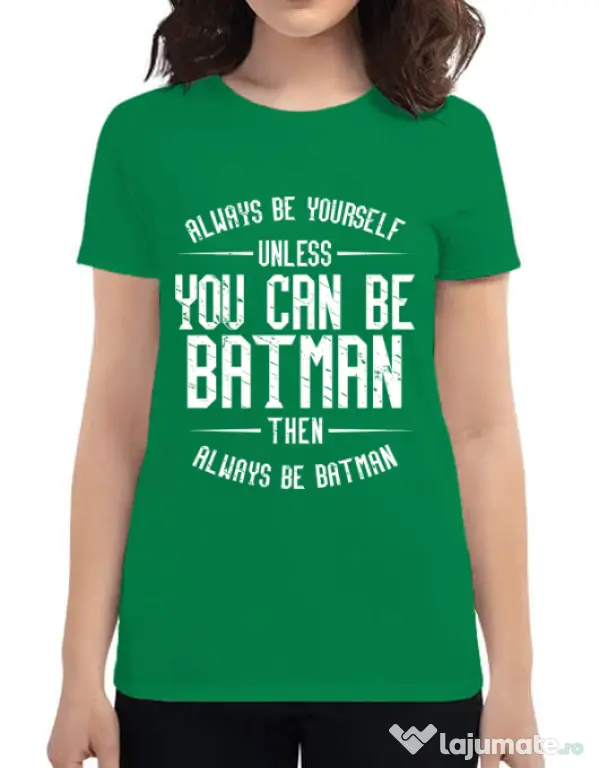 Tricou ADLER dama Always be batman Verde mediu