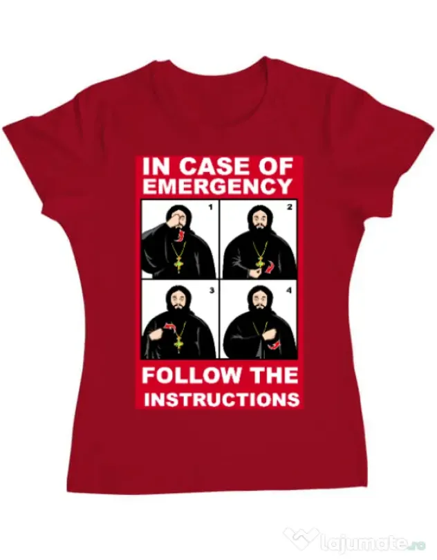 Tricou ADLER dama In case of emergency Rosu