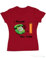 Tricou ADLER dama Iphone youtube Rosu