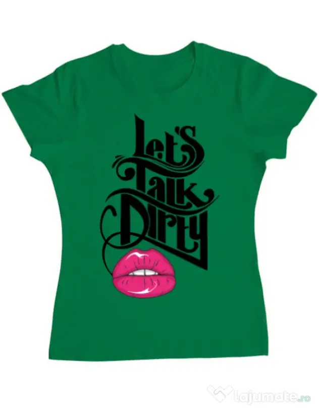 Tricou ADLER dama Lets talk dirty Verde mediu