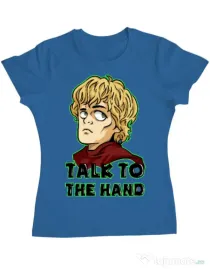 Tricou ADLER dama Talk to the hand Albastru azuriu