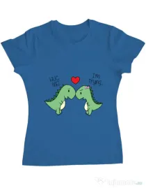 Tricou ADLER dama Trex love Albastru azuriu