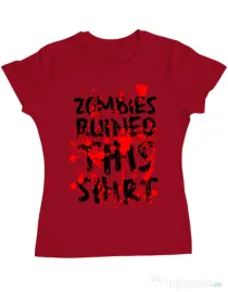 Tricou ADLER dama Zombies Rosu