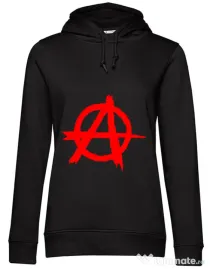 Hoodie dama cu gluga Anarchy Negru