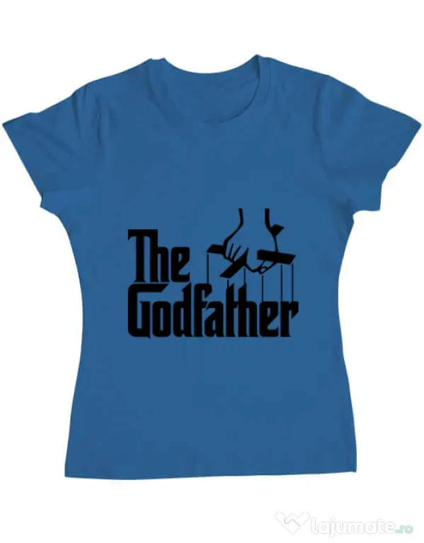 Tricou ADLER dama The godfather Albastru azuriu