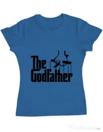 Tricou ADLER dama The godfather Albastru azuriu
