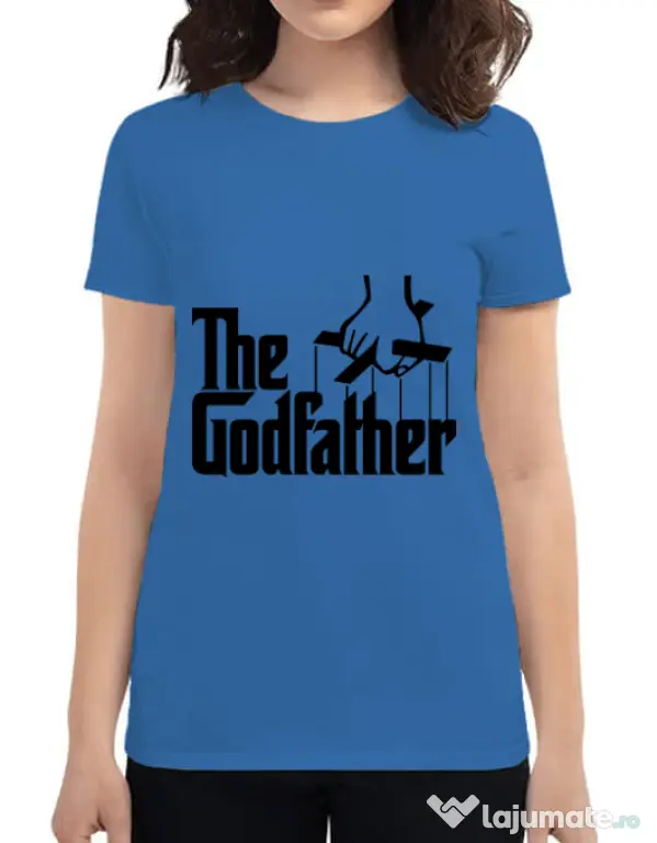 Tricou ADLER dama The godfather Albastru azuriu