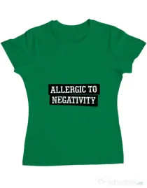 Tricou ADLER dama Allergic to negativity Verde mediu