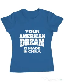 Tricou ADLER dama American dream Albastru azuriu