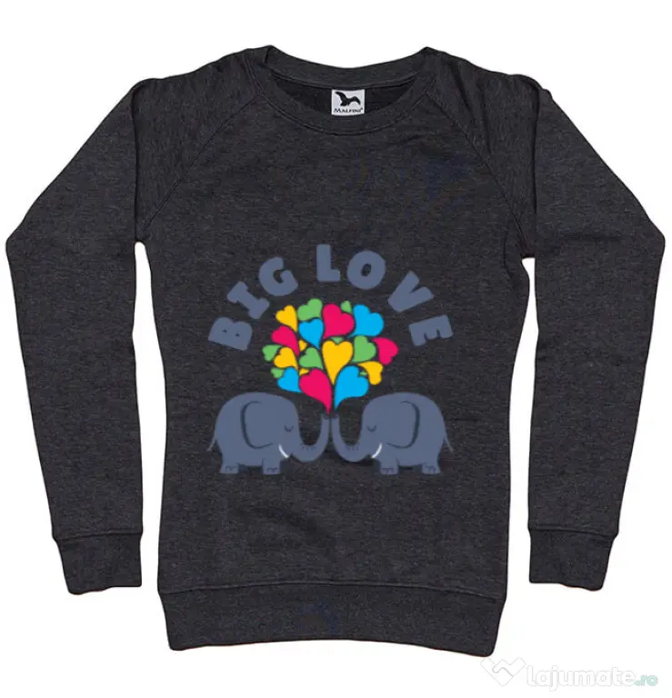 Bluza ADLER dama Big love Negru melanj