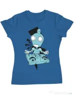 Tricou ADLER dama Dj robot Albastru azuriu