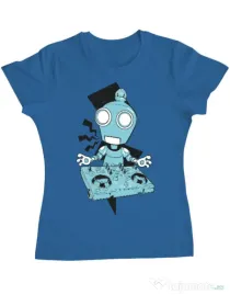 Tricou ADLER dama Dj robot Albastru azuriu