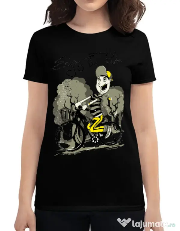 Tricou ADLER dama Enjoy the ride Negru