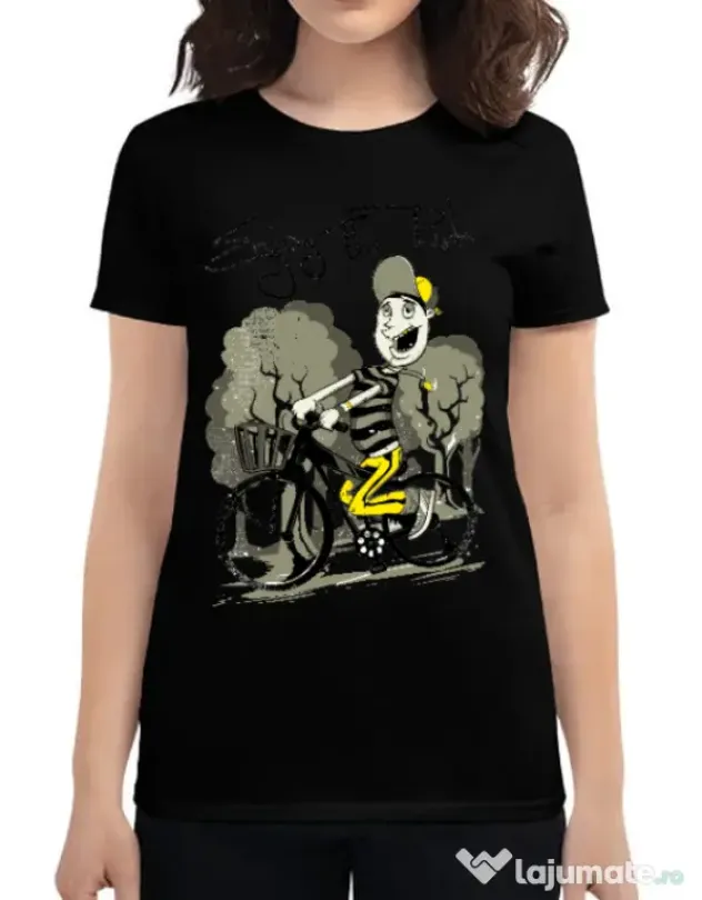 Tricou ADLER dama Enjoy the ride Negru