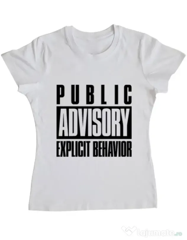 Tricou ADLER dama Explicit behavior Alb