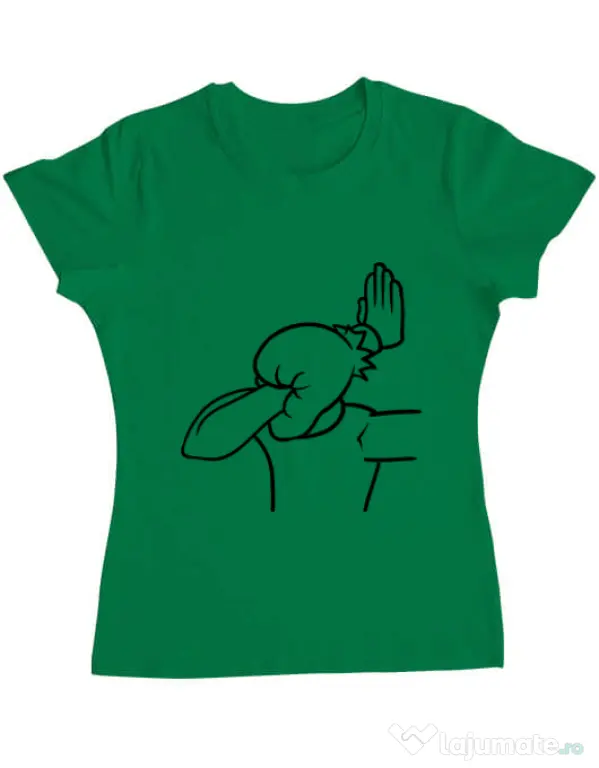 Tricou ADLER dama Extreme facepalm Verde mediu