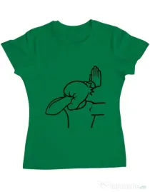 Tricou ADLER dama Extreme facepalm Verde mediu