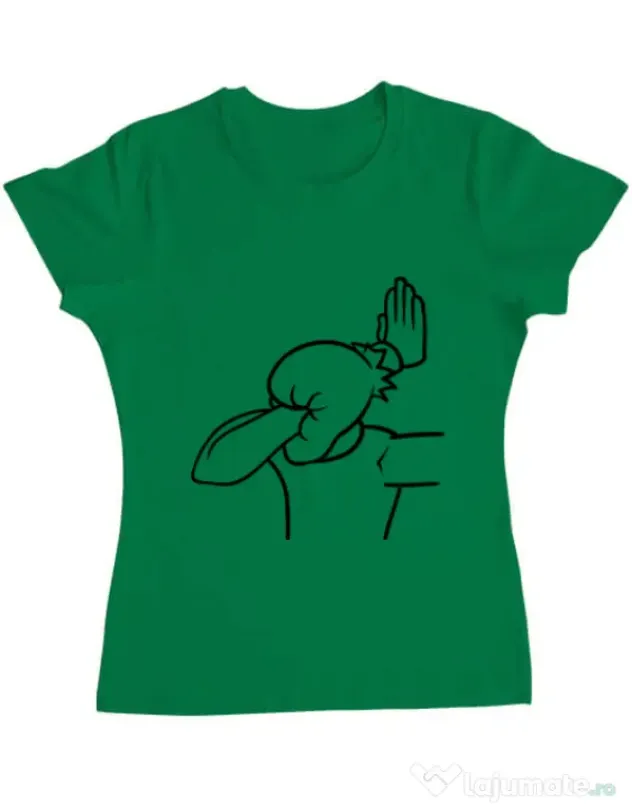 Tricou ADLER dama Extreme facepalm Verde mediu