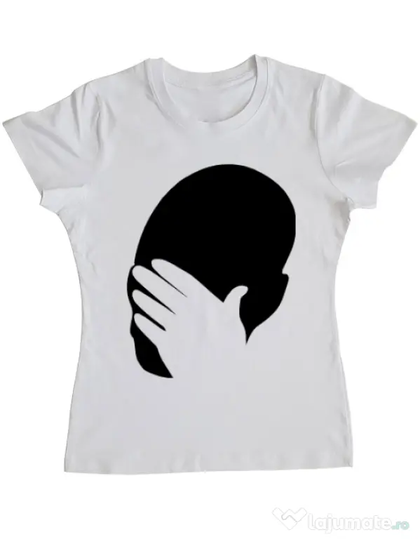 Tricou ADLER dama Facepalm Alb
