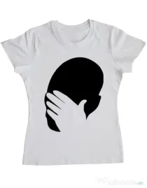 Tricou ADLER dama Facepalm Alb